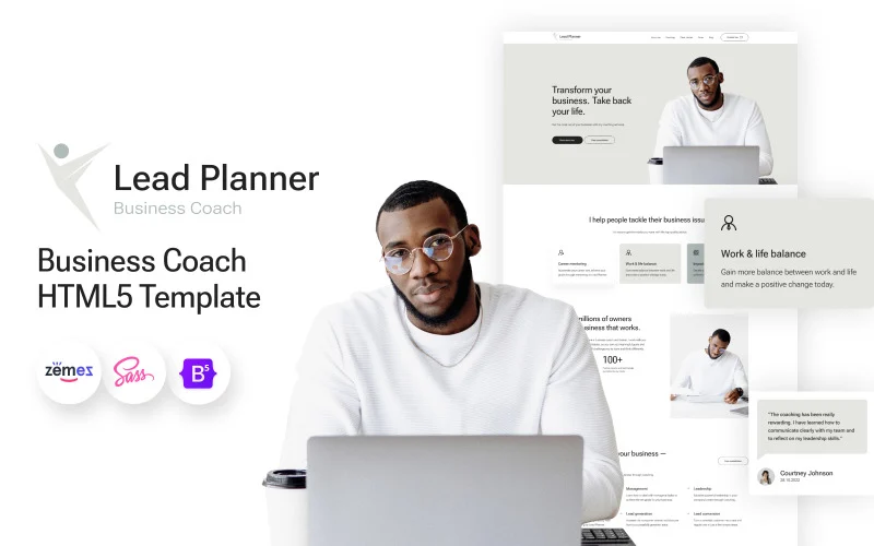 Lead Planner - Business Coach HTML5 Website Template, Lead Planner - Шаблон HTML5-сайта для Бизнес-Коуча