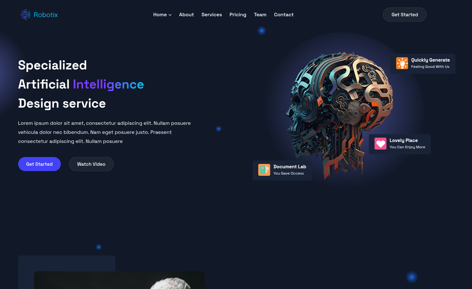 Robotix - AI Writer & Tech Startup Landing Page Template