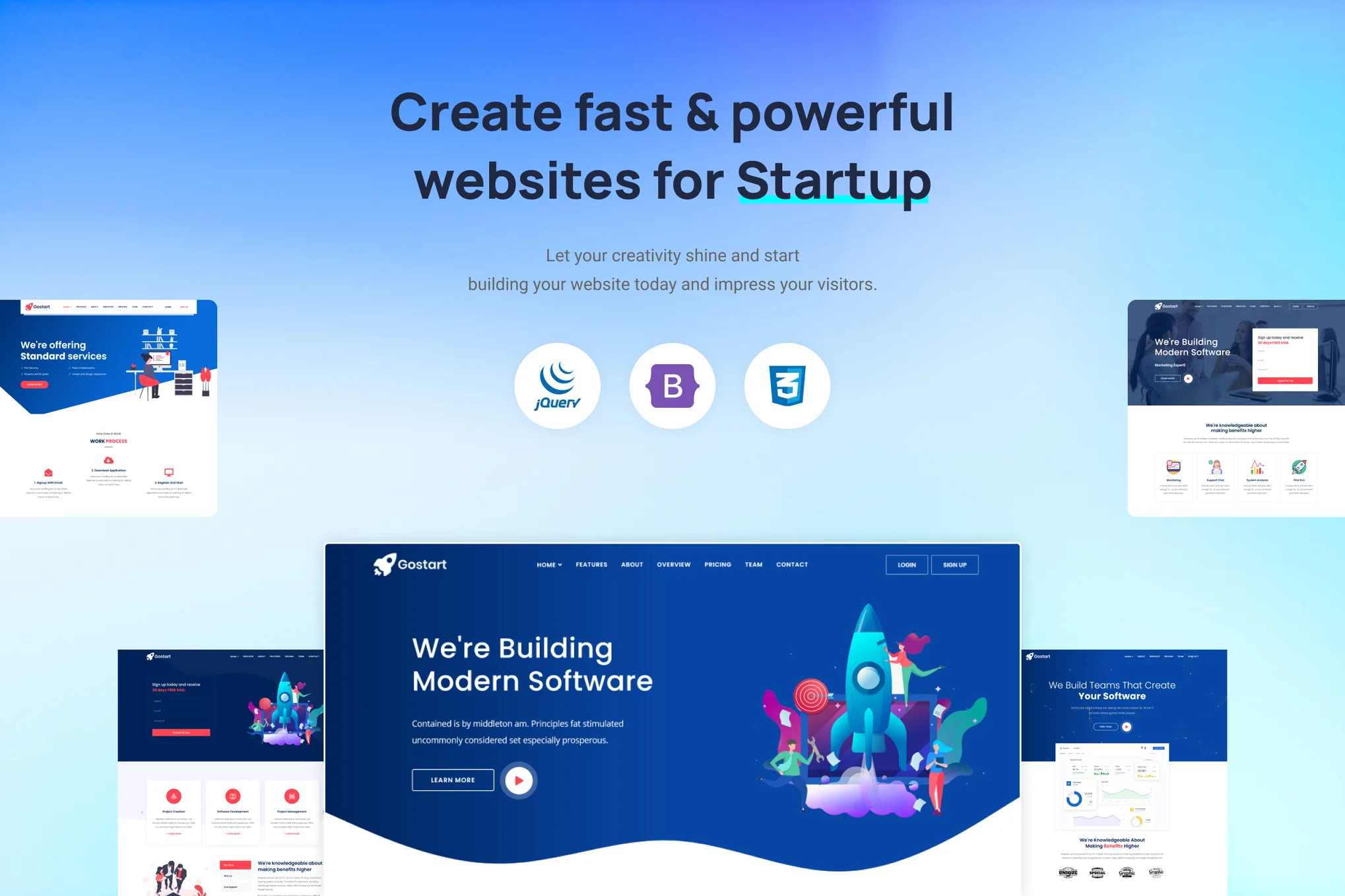 Gostart — Лендинг для стартапов
